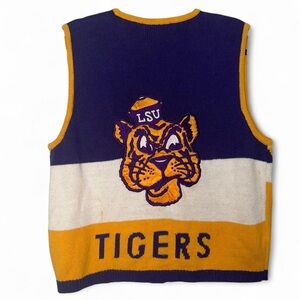 Vintage Louisiana State University LSU tigers sweater vest size large